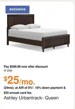 Ashley Furniture Ashley Urbantrack- Queen Panel Bed in Brown offer