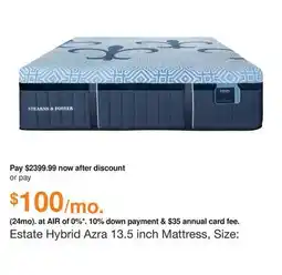 Ashley Furniture Estate Hybrid Azra 13.5 inch Mattress, Size: Queen by Stearns & Foster offer