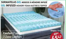 Sushi Shop GEL INFUSED MEMORY FOAM MATTRESS TOPPER offer