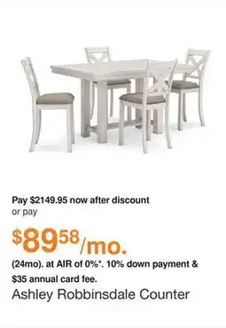 Ashley Furniture Ashley Robbinsdale Counter Dining Set in Antique White offer