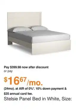 Ashley Furniture Stelsie Panel Bed in White, Size: Queen by Ashley offer