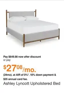 Ashley Furniture Ashley Lyncott Upholstered Bed in Brown, Size: Queen offer