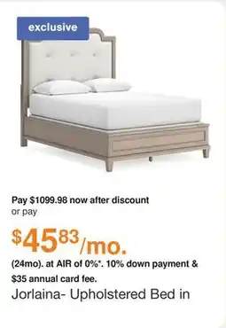 Ashley Furniture Jorlaina- Upholstered Bed in Brown, Size: Queen by Ashley offer
