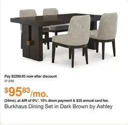 Ashley Furniture Burkhaus Dining Set in Dark Brown by Ashley offer