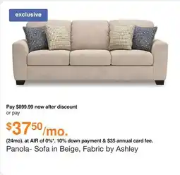Ashley Furniture Panola- Sofa in Beige, Fabric by Ashley offer
