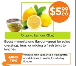 Healthy Planet Organic Lemons (2lbs) offer