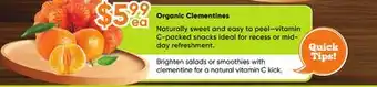 Healthy Planet Organic Clementines offer