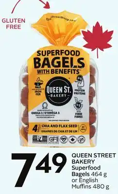 Sobeys QUEEN STREET BAKERY Superfood Bagels offer