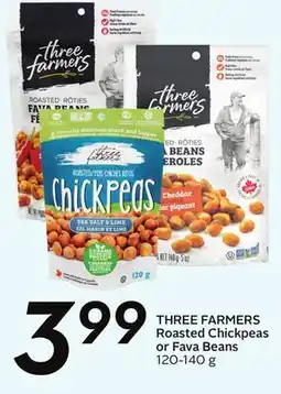 Sobeys THREE FARMERS Roasted Chickpeas or Fava Beans offer