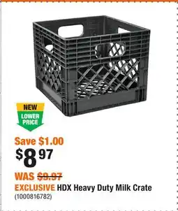 Home Depot EXCLUSIVE HDX Heavy Duty Milk Crate offer