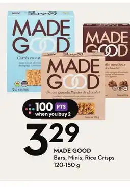 Sobeys MADE GOOD Bars, Minis, Rice Crisps offer
