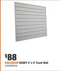 Home Depot EXCLUSIVE HUSKY 4' x 4' Track Wall offer