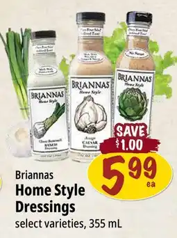 Farm Boy Briannas Home Style Dressings offer
