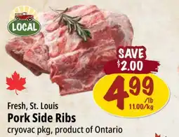 Farm Boy Fresh, St. Louis Pork Side Ribs offer