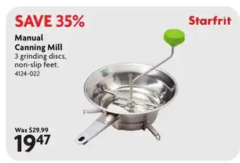 Home Hardware Manual Canning Mill offer