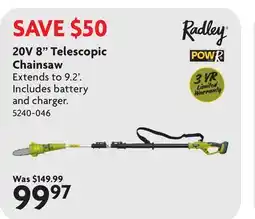 Home Hardware 20V 8 Telescopic Chainsaw offer