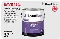 Home Hardware Colour Changing Flat Interior Ceiling Paint offer