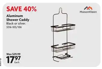 Home Hardware MAISON KLEEN Aluminum Shower Caddy offer