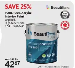 Home Hardware PURE 100% Acrylic Interior Paint offer