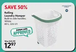Home Hardware Rolling Laundry Hamper offer
