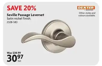 Home Hardware Seville Passage Leverset offer
