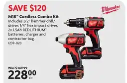 Home Hardware M18 Cordless Combo Kit offer