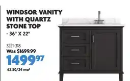 Home Hardware WINDSOR VANITY WITH QUARTZ STONE TOP offer