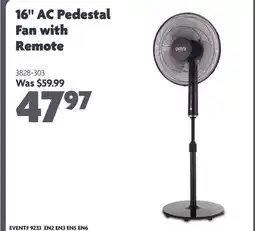 Home Hardware 16 AC Pedestal Fan with Remote offer