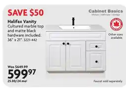 Home Hardware Halifax Vanity offer