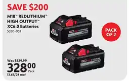 Home Hardware M18 REDLITHIUM HIGH OUTPUT XC6.0 Batteries offer