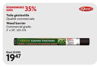 Home Hardware Weed barrier offer