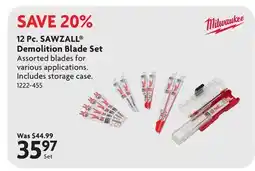 Home Hardware 12 Pc. SAWZALL Demolition Blade Set offer