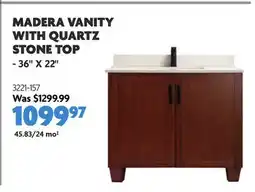 Home Hardware MADERA VANITY WITH QUARTZ STONE TOP offer