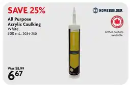 Home Hardware All Purpose Acrylic Caulking offer
