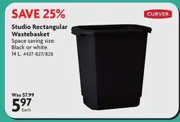 Home Hardware Studio Rectangular Wastebasket offer