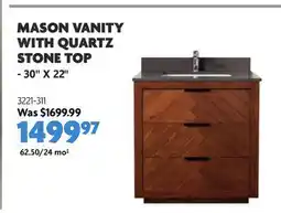 Home Hardware MASON VANITY WITH QUARTZ STONE TOP - 30 X 22 offer