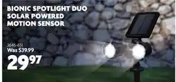 Home Hardware BIONIC SPOTLIGHT DUO SOLAR POWERED MOTION SENSOR offer