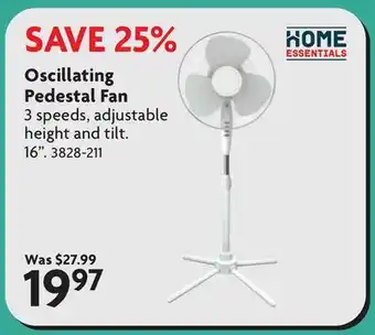 Home Hardware Oscillating Pedestal Fan offer