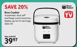 Home Hardware RICE ROBOT Rice Cooker offer