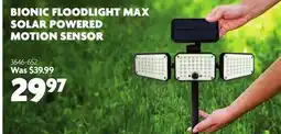 Home Hardware BIONIC FLOODLIGHT MAX SOLAR POWERED MOTION SENSOR offer