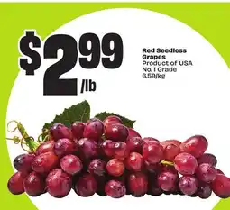 FreshCo Red Seedless Grapes Product of USA No. 1 Grade 6.59/kg offer