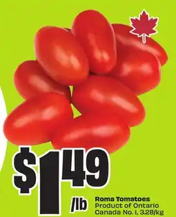 FreshCo Roma Tomatoes Product of Ontario Canada No. 1 offer