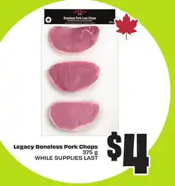 FreshCo Legacy Boneless Pork Chops 375 g offer