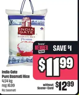 FreshCo India Gate Pure Basmati Rice 4.54kg offer