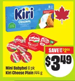FreshCo Mini Babybel 6pk Kiri Cheese Plain 144 g offer