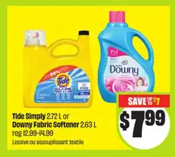 FreshCo Tide Simply 2.72 L or Downy Fabric Softener 2.63 L offer