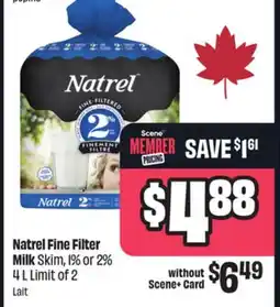 FreshCo Natrel Fine Filter Milk Skim, 1% or 2% 4 L offer