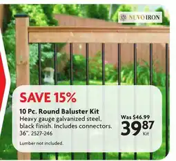 Home Hardware 10 Pc. Round Baluster Kit offer