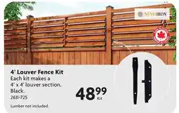 Home Hardware 4' Louver Fence Kit offer