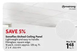 Home Hardware Sonoflex Etched Ceiling Panel offer